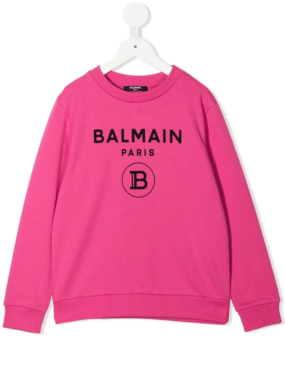 

Balmain Kids suéter con cuello redondo y logo estampado - Rosado