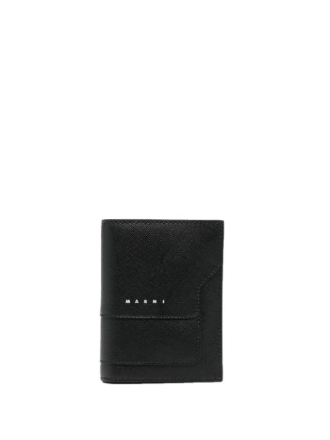 Marni logo-print leather wallet Men