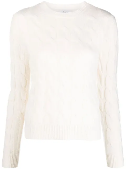 Max Mara cable-knit long-sleeved jumper