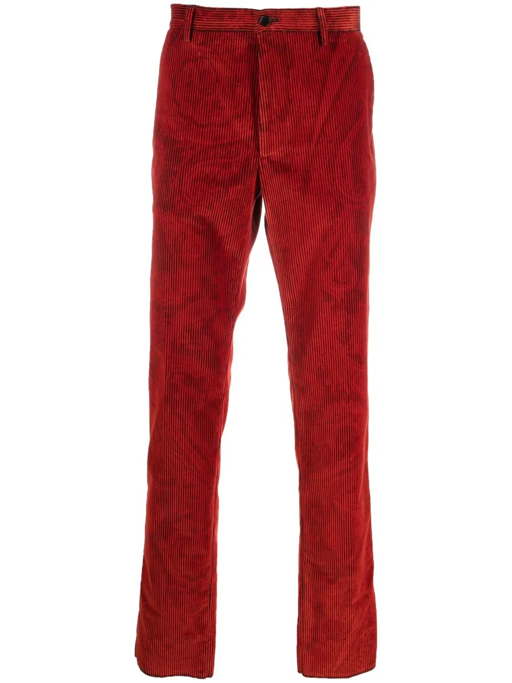 

ETRO pantalones de terciopelo con rayas estampadas - Rojo