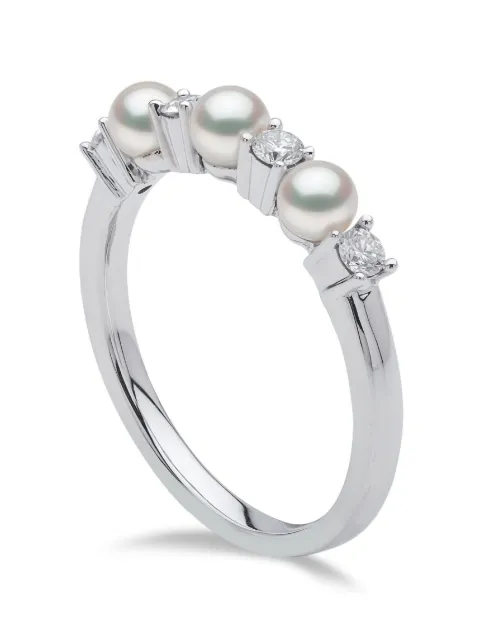 Yoko London 18kt white gold Eclipse Akoya pearl and diamond ring
