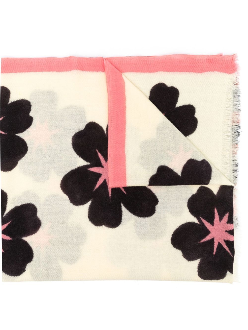 Altea Floral-print Knit Scarf In Rosa