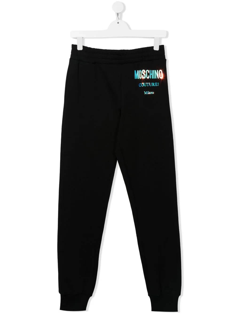 

Moschino Kids pants con logo estampado - Negro