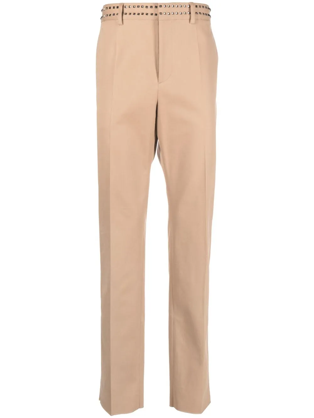 

Valentino Rockstud-embellished tailored trousers - Neutrals