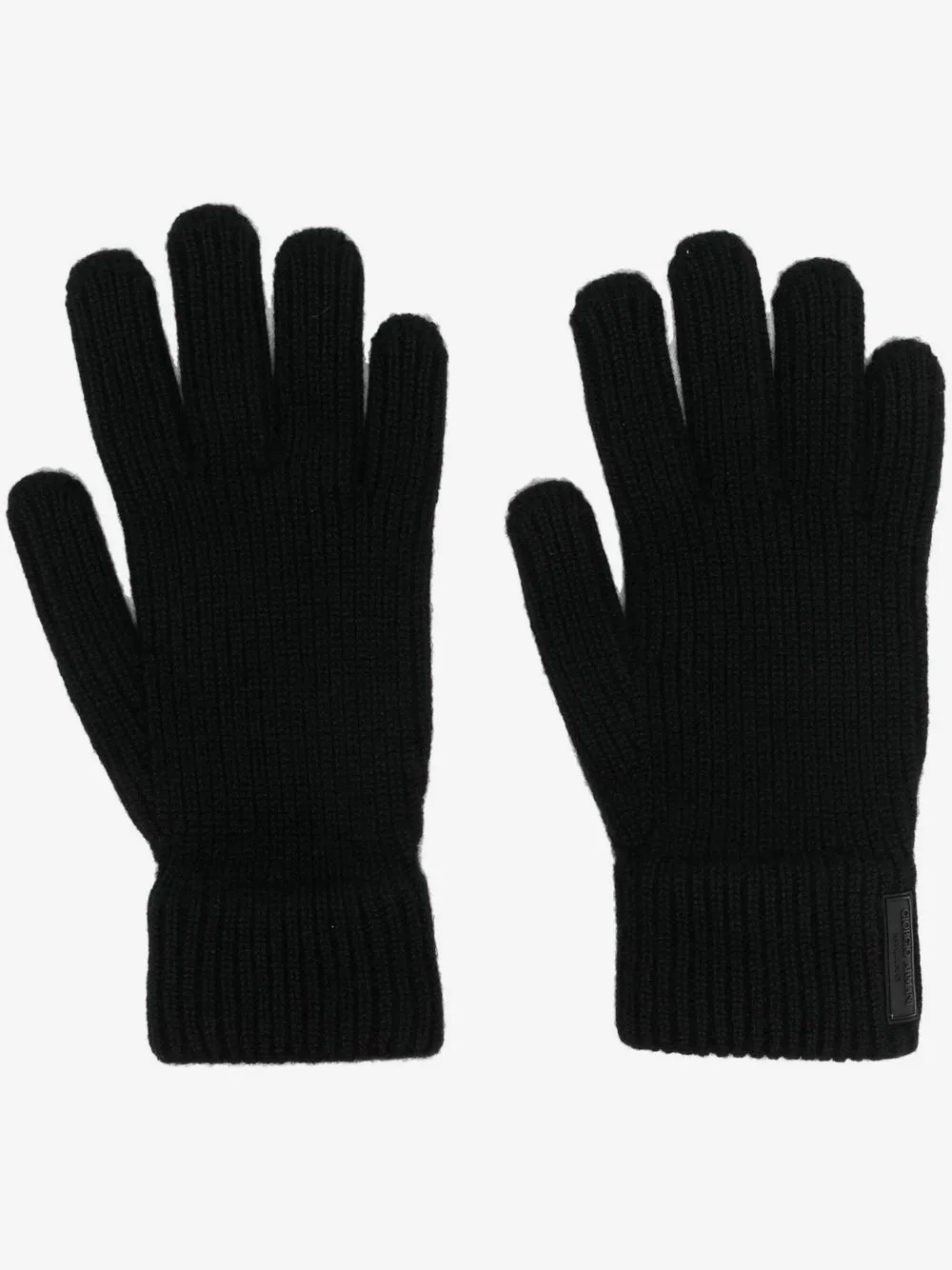 Giorgio Armani cashmere knitted gloves | Black | Image 1