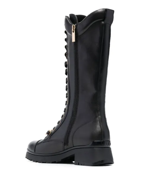 LIU JO Nancy lace-up leather boots SF2163P0102 - 2