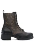 LIU JO New Nancy monogram-print boots - Black