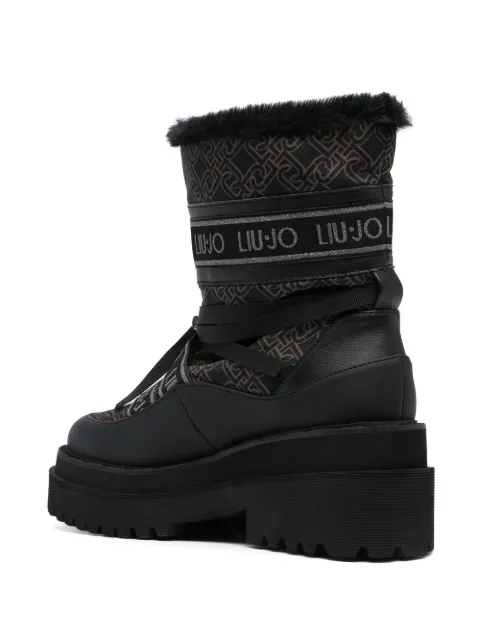 LIU JO monogram-print 70mm ankle boots SF2105TX273S18A0 - 2
