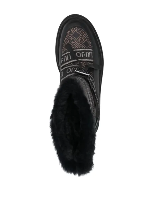 LIU JO monogram-print 70mm ankle boots SF2105TX273S18A0 - 3
