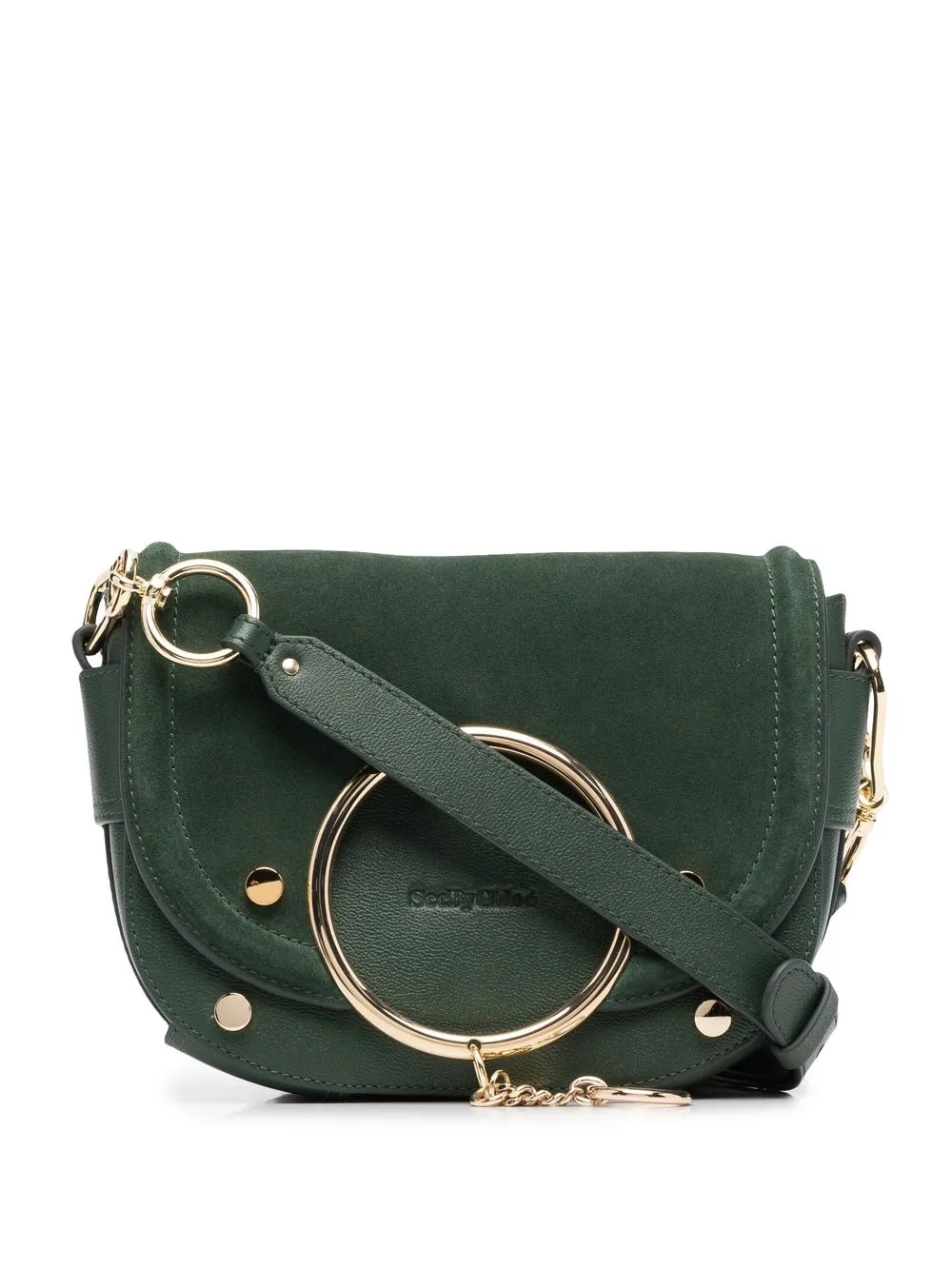 

See by Chloé Mara embossed-logo crossbody bag - Green