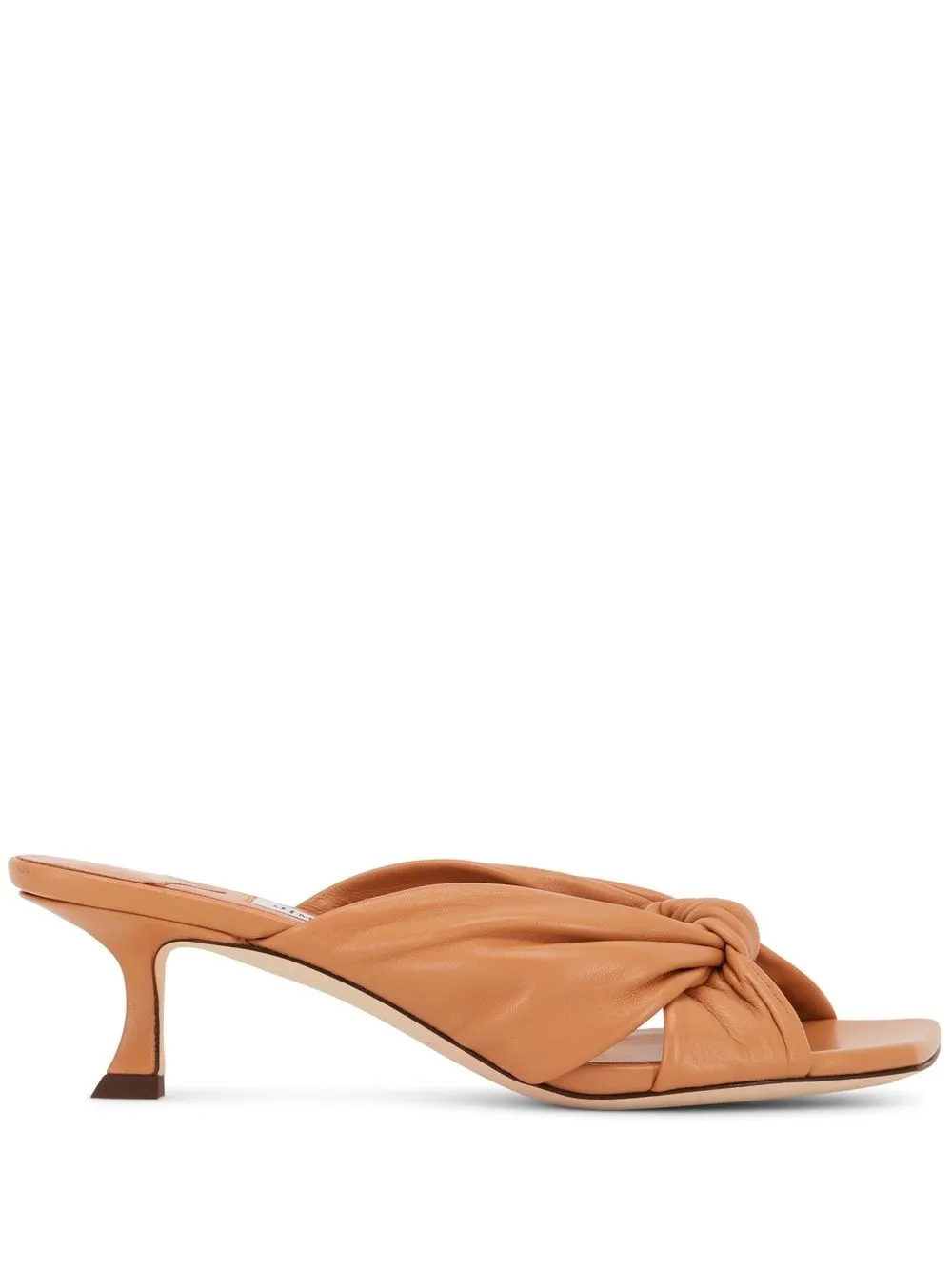 

Jimmy Choo Avenue 50mm twist-detail mules - Orange