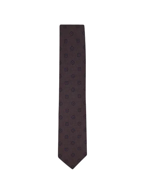 Brioni geometric-pattern silk tie