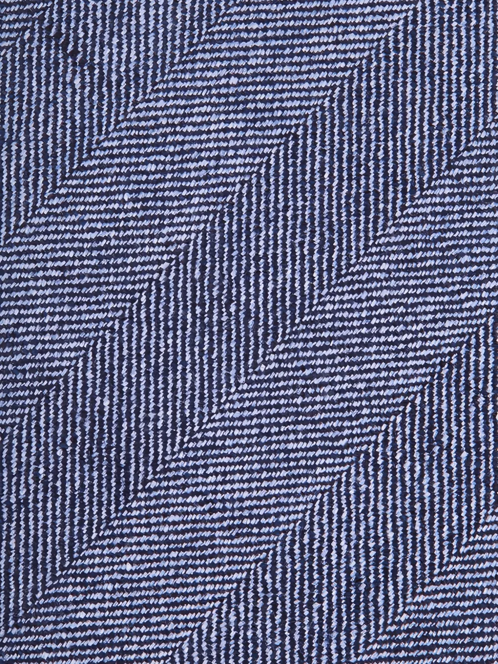 Brioni herringbone-patterned silk-blend tie Blauw
