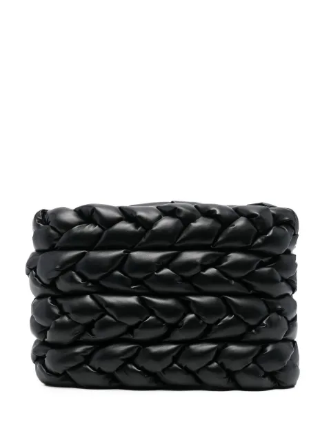 A.W.A.K.E. Mode leather interwoven clutch-bag