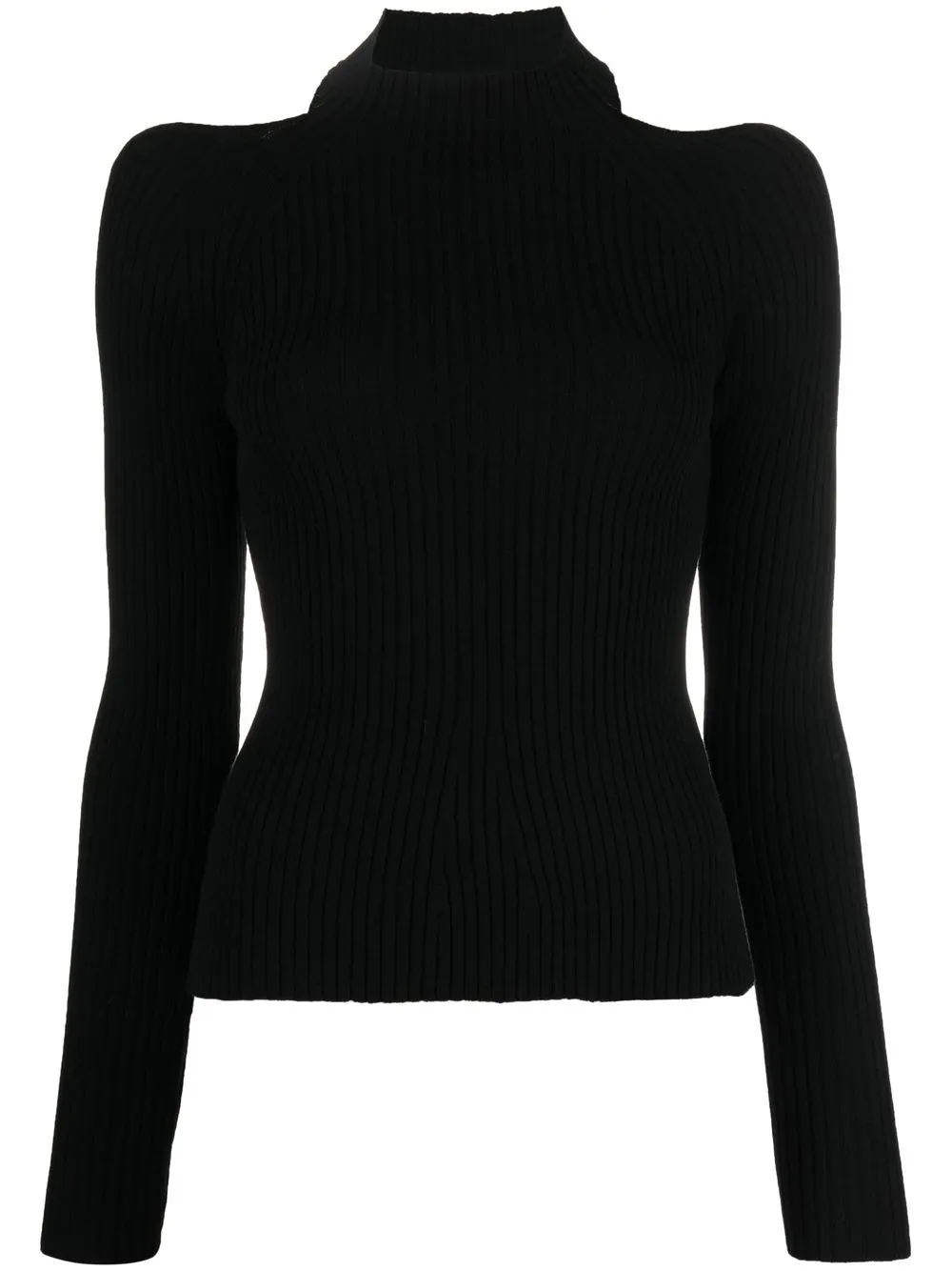 A.w.a.k.e. Open-back Ribbed Jumper In Black