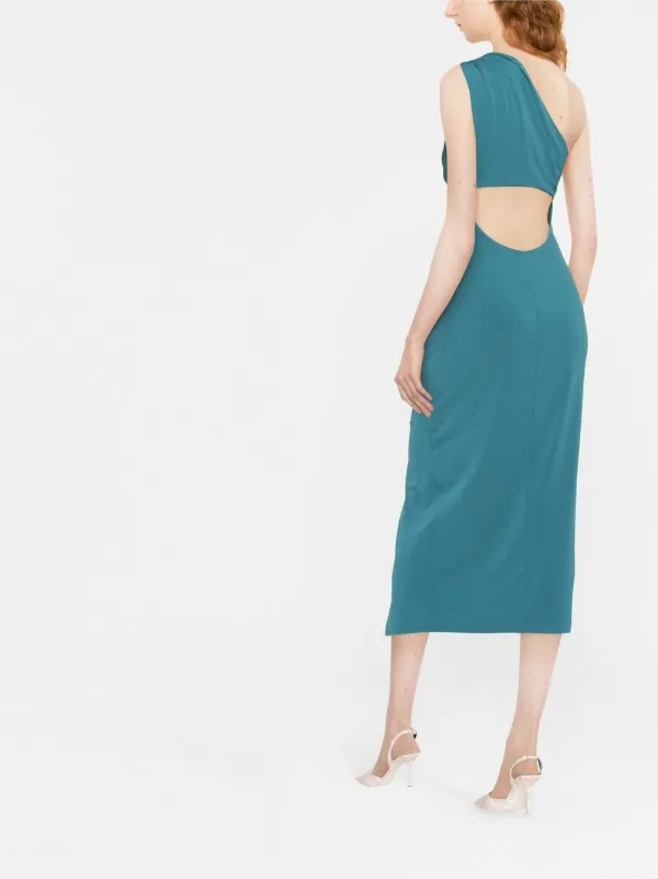 princess polly baby blue dress Deanna One-Shoulder Ruffle Maxi Dress Light Blue main image 0