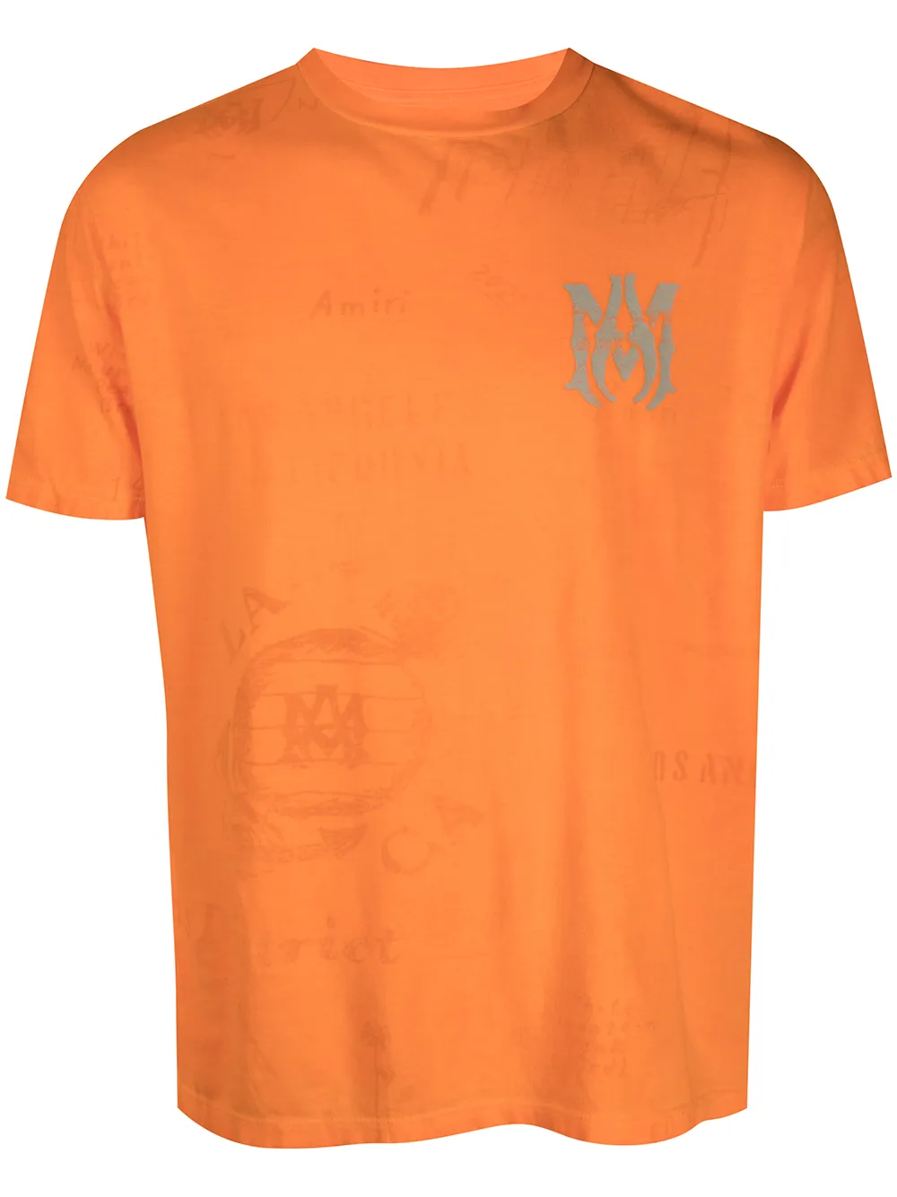 

AMIRI playera con logo estampado - Naranja