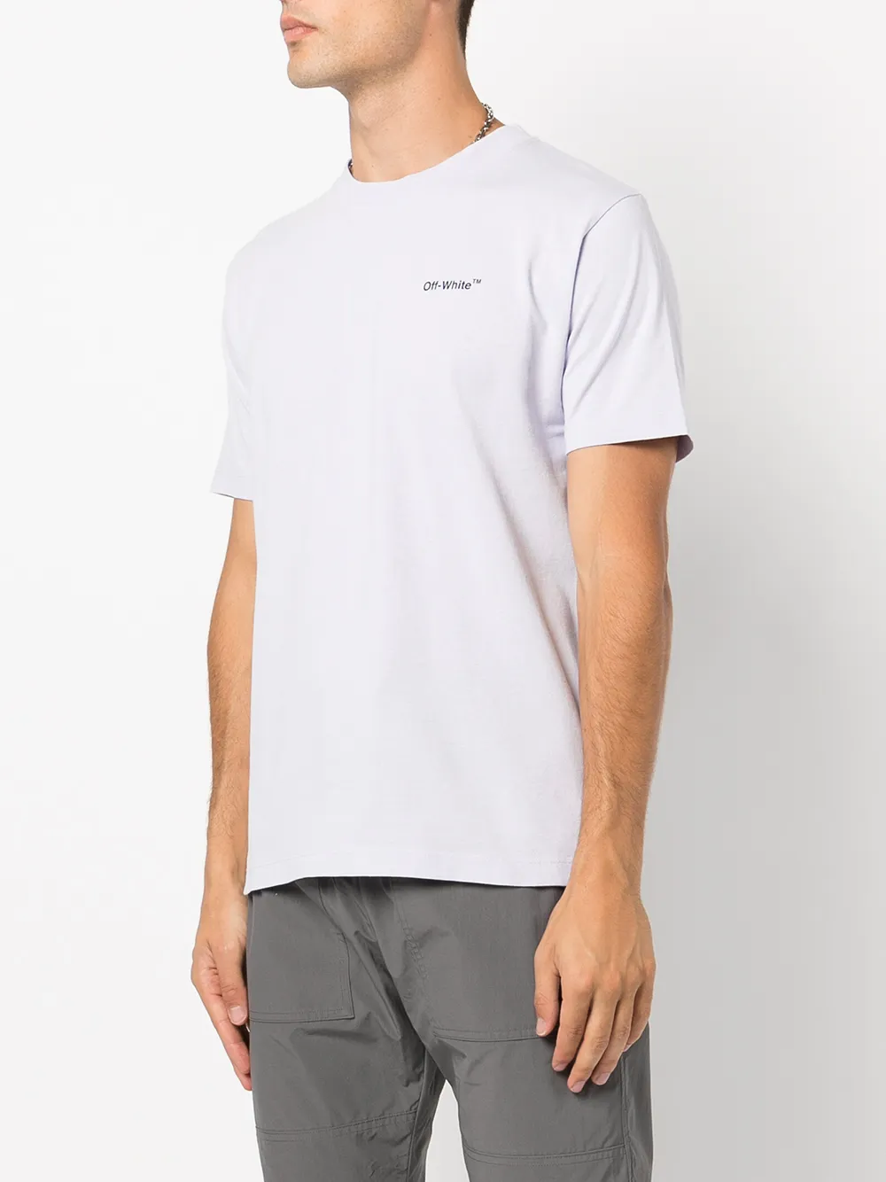  Off White T Shirt Mit Arrows Print   Violett 