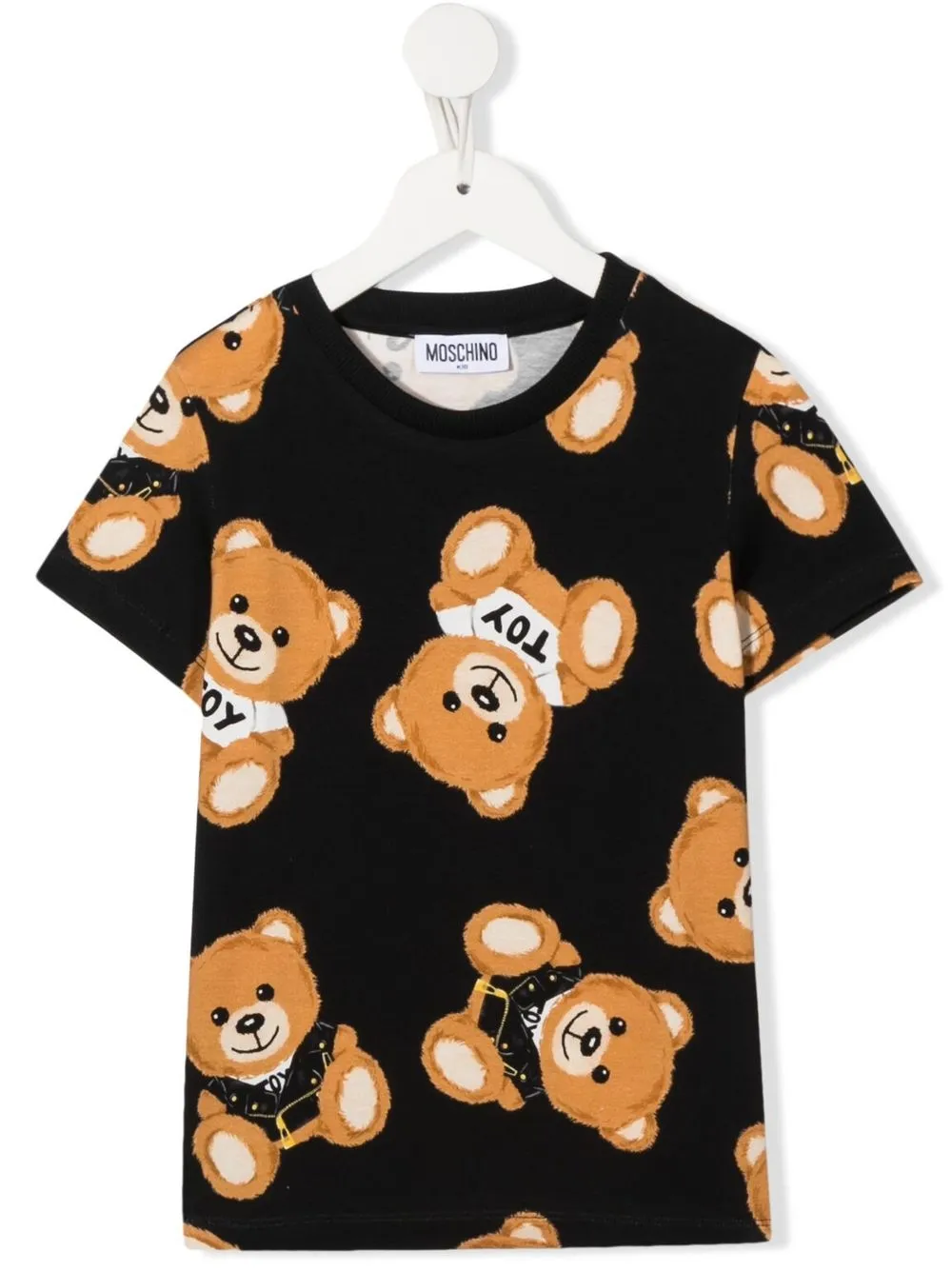 

Moschino Kids playera con motivo Teddy Bear - Negro