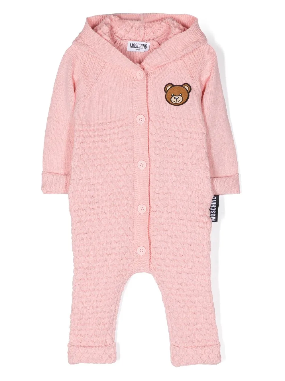 

Moschino Kids romper con parche Teddy Bear - Rosado