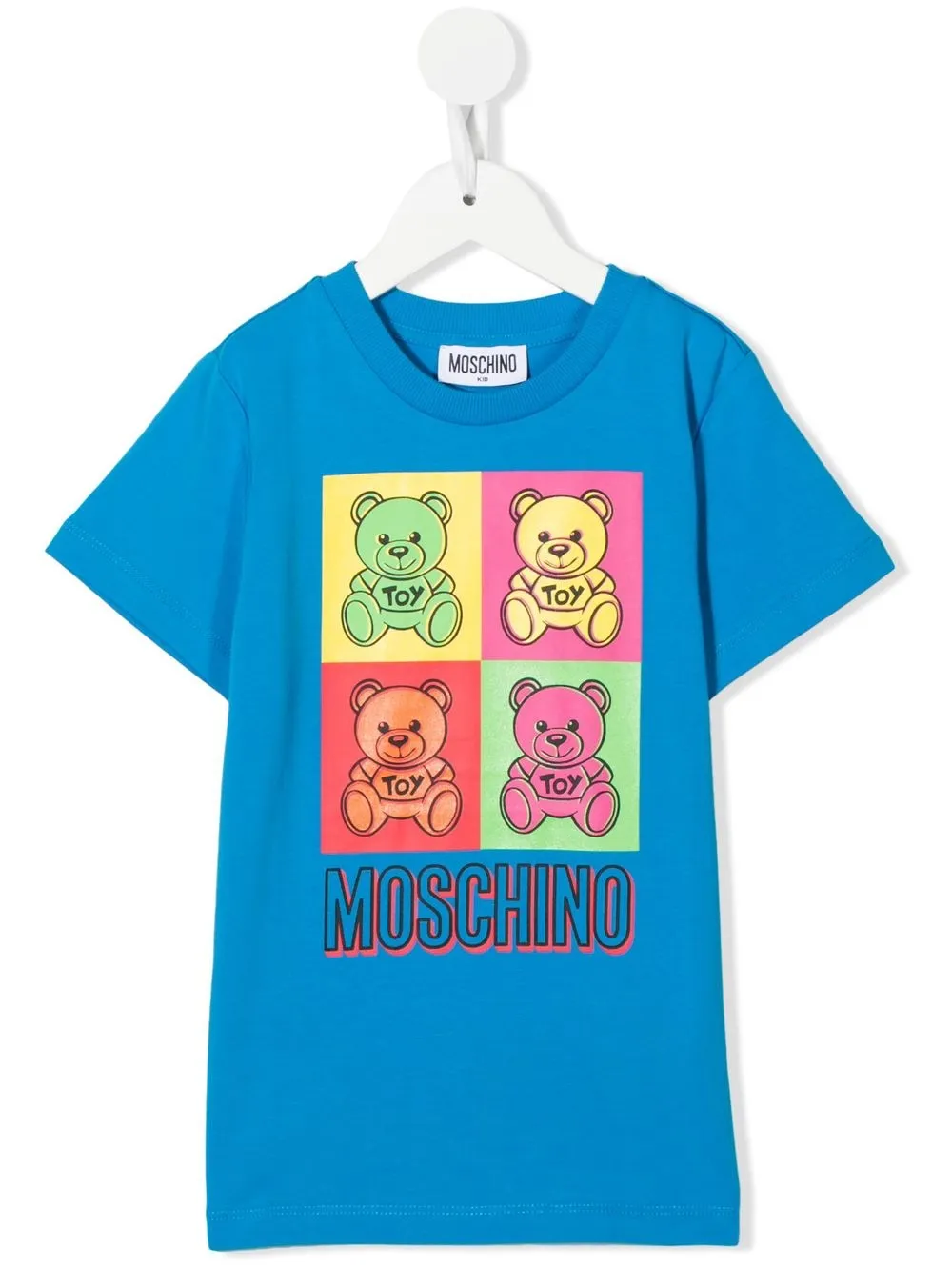

Moschino Kids playera con logo estampado - Azul