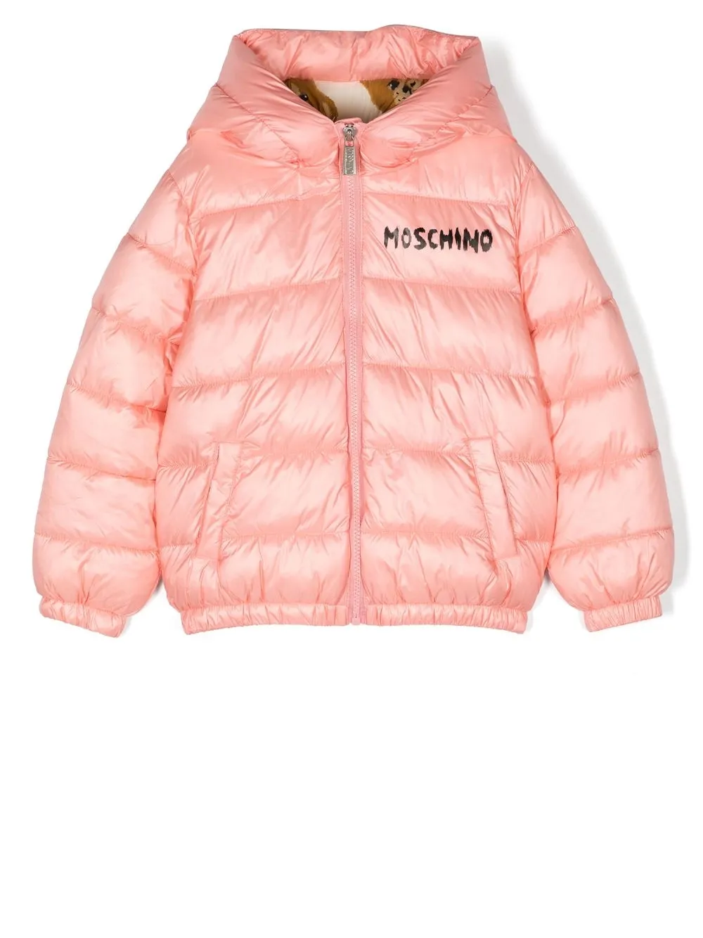 

Moschino Kids chamarra capitonada con motivo Teddy Bear - Rosado