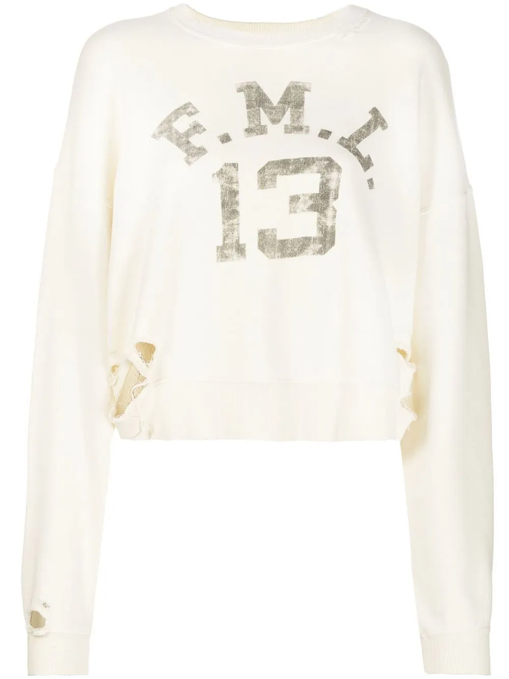 

R13 sudadera FML con efecto envejecido - Neutro