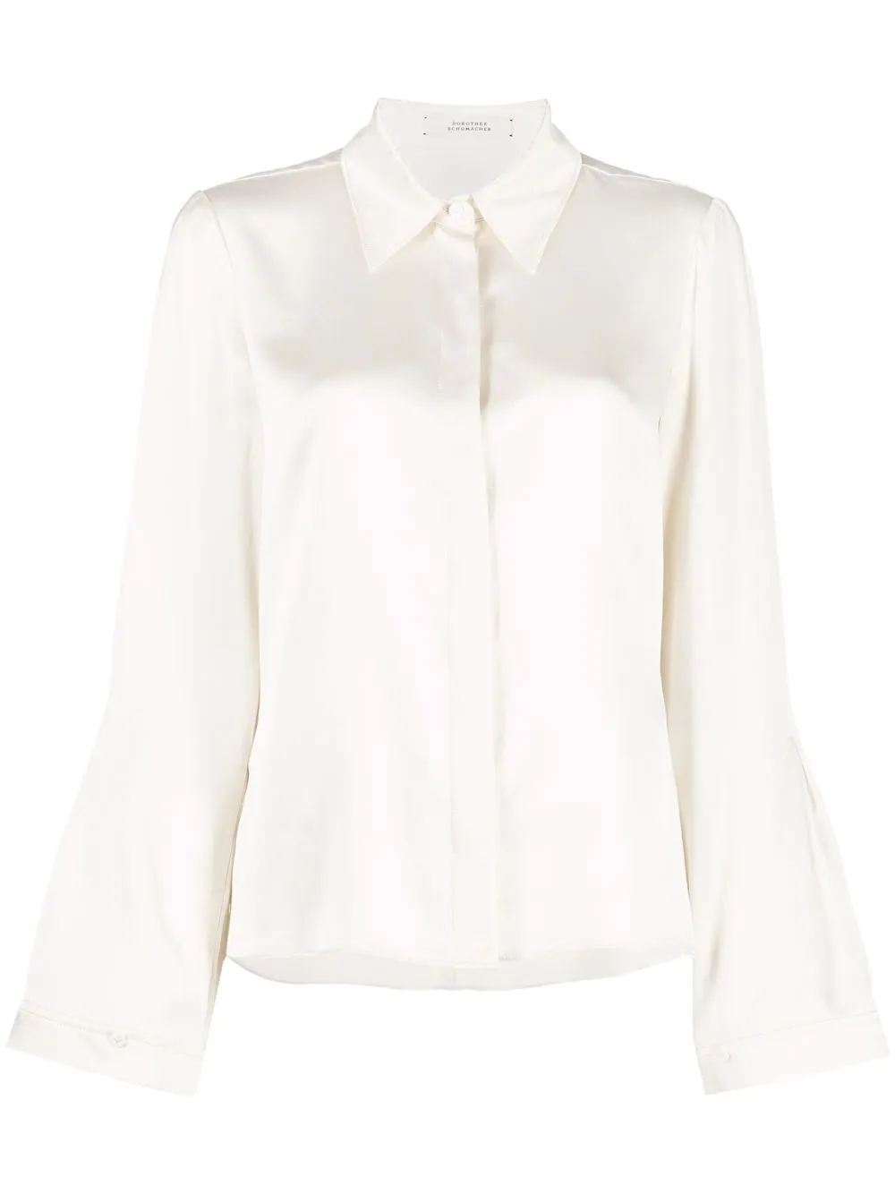 

Dorothee Schumacher camisa seda manga larga - Neutro