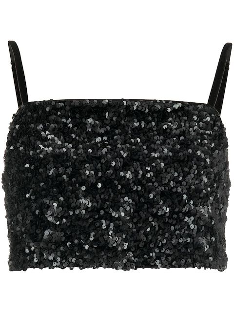 Dorothee Schumacher sequin-embellished cropped top