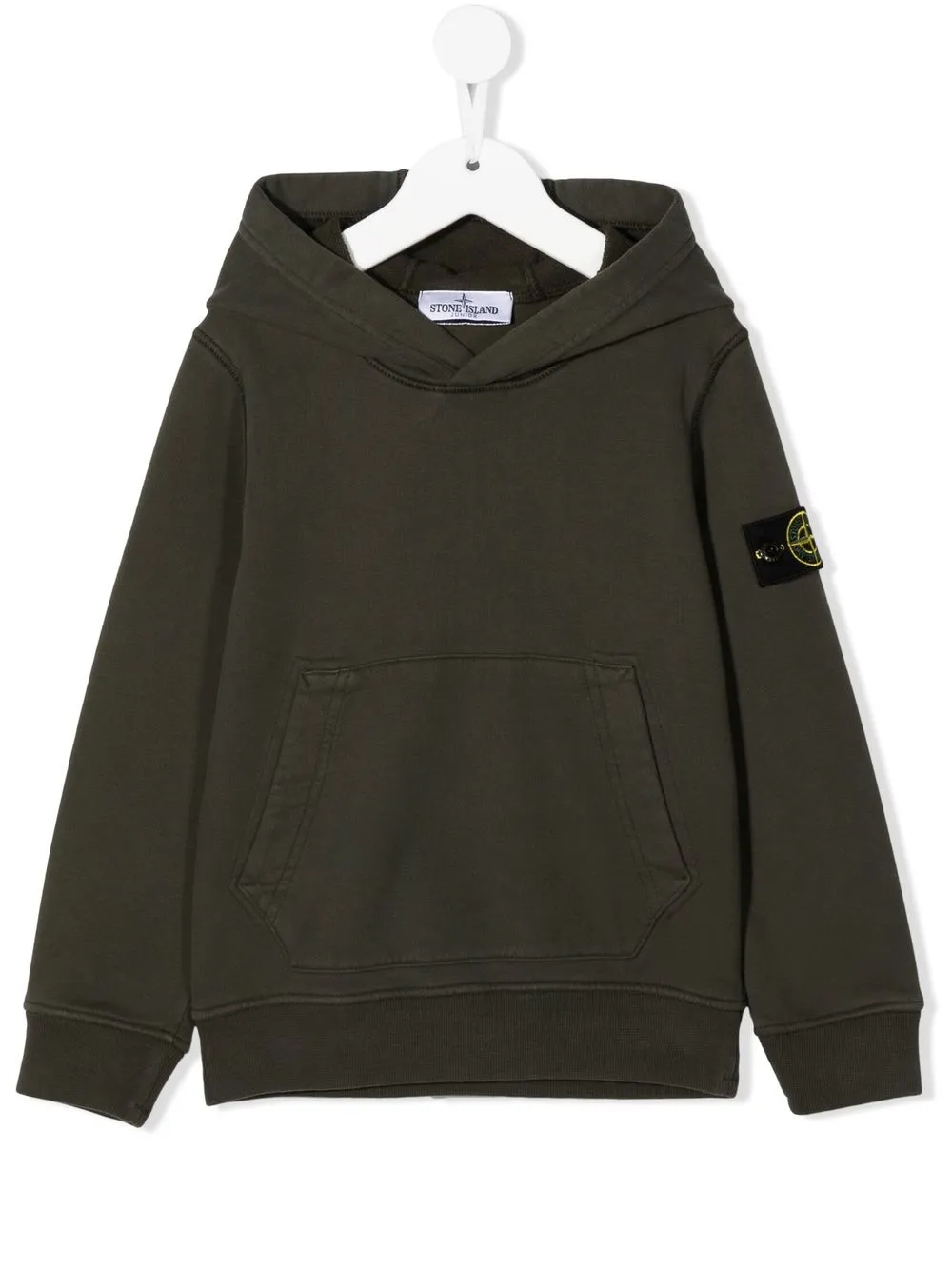 

Stone Island Junior hoodie con parche del logo - Verde