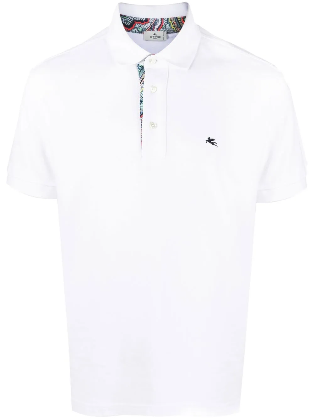 

ETRO playera tipo polo con logo bordado - Blanco