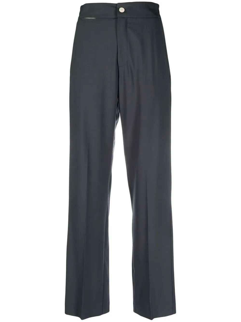 

Alysi elasticated straight-leg trousers - Grey