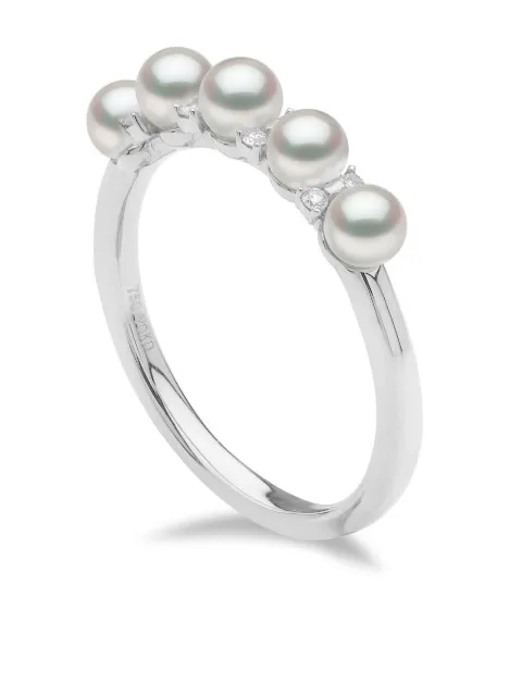 Yoko London 18kt white gold Eclipse Akoya pearl and diamond ring