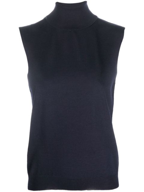 Maison Margiela roll-neck sleeveless knitted top Women