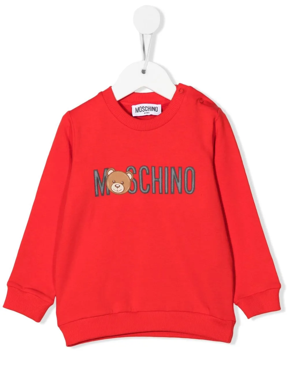 

Moschino Kids sudadera con logo estampado - Rojo