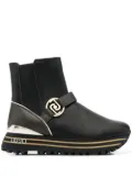 LIU JO Maxi Wonder leather ankle boots - Black