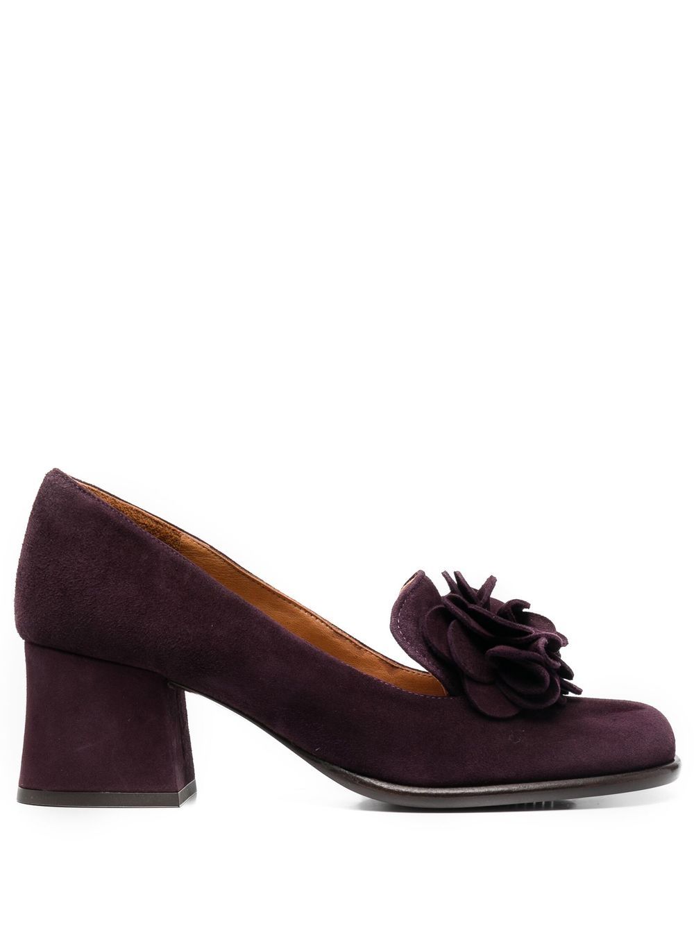 

Chie Mihara suede flower pumps - Purple