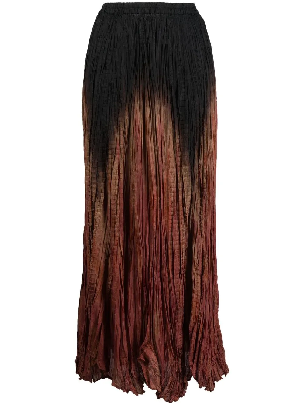 

Mes Demoiselles Smith ombré-effect silk skirt - Brown