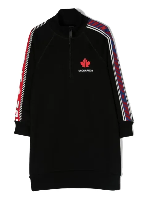 DSQUARED2 KIDS vestido con medio cierre y logo