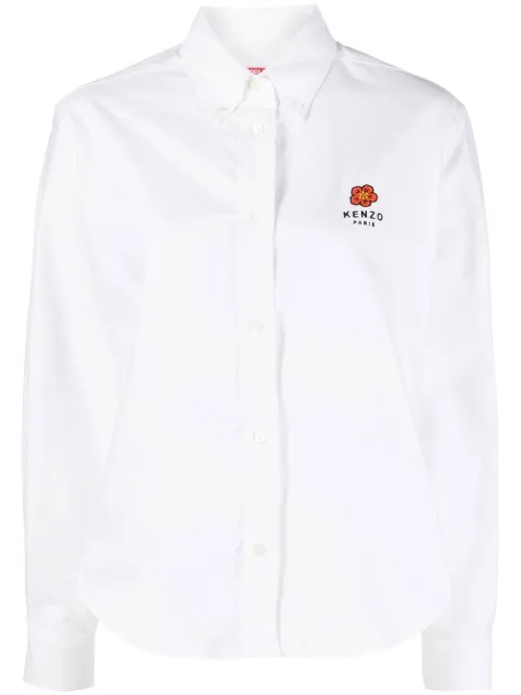 Kenzo embroidered-logo long-sleeve shirt
