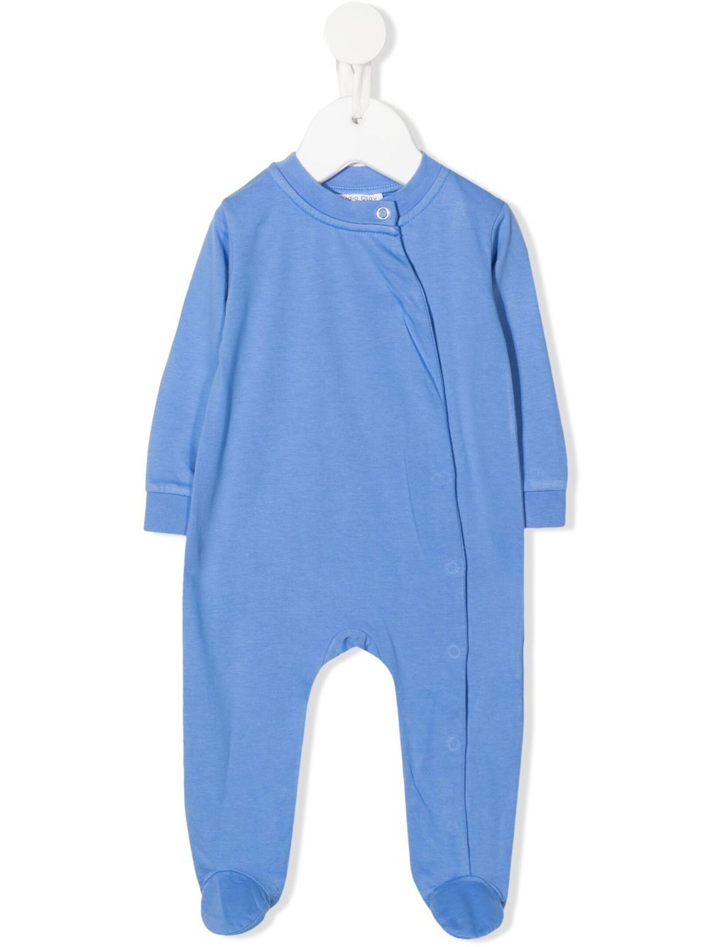 Studio Clay long-sleeve organic-cotton onesie - Blue