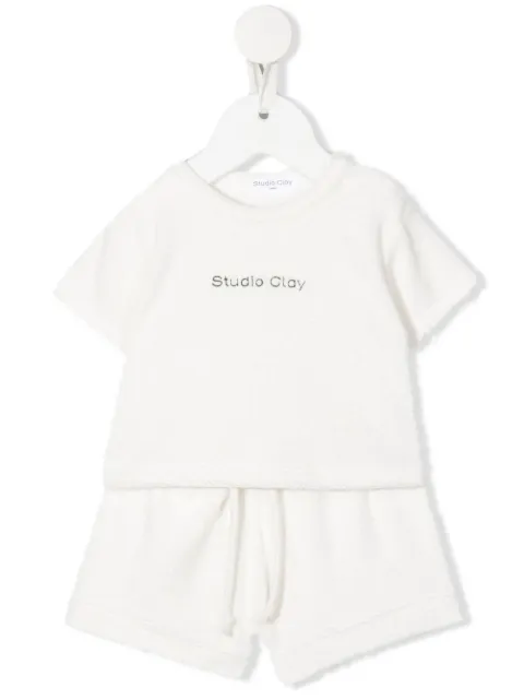 Studio Clay Teddy logo-print tracksuit set