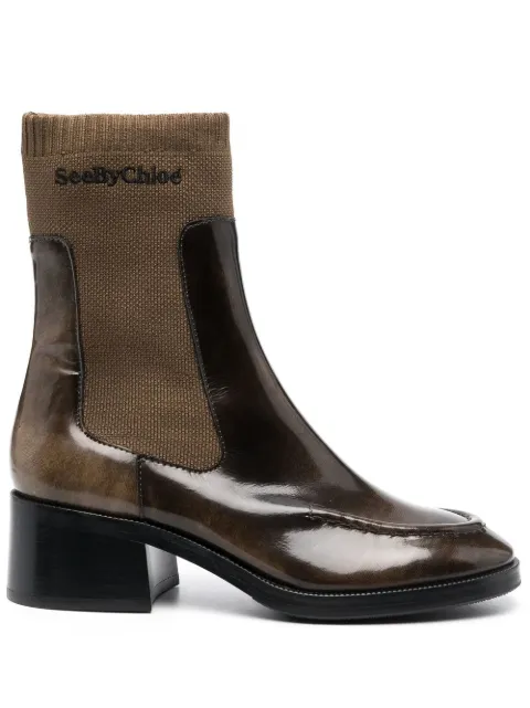 See by Chloé botines con logo bordado