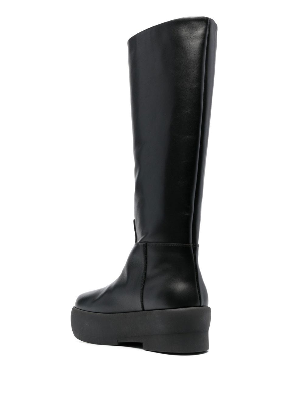 Shop Gia Borghini Platform-sole Leather Boots In Black