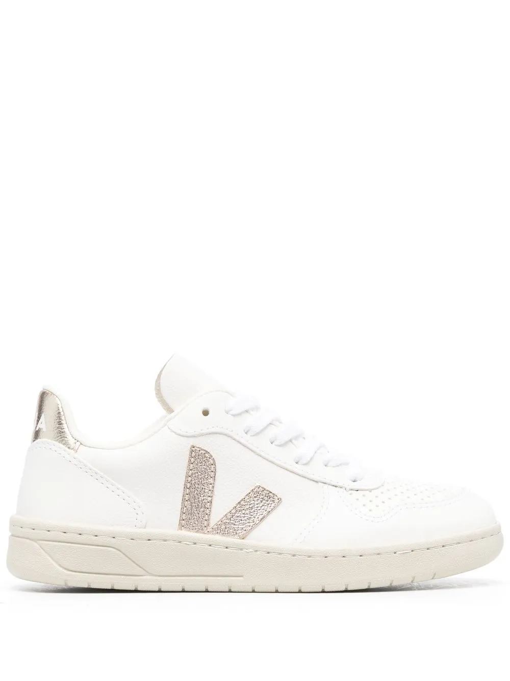 

VEJA V-10 ChromeFree leather sneakers - White