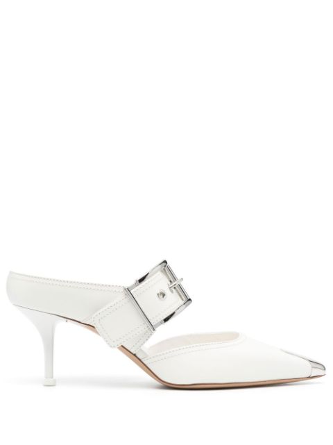 Alexander McQueen pointed-toe buckled mules Women