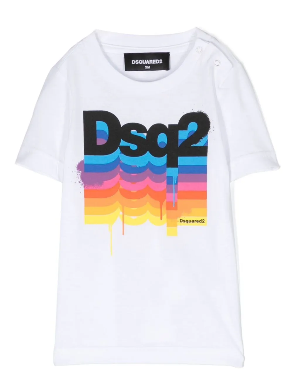 

Dsquared2 Kids playera con arcoíris y logo estampado - Blanco