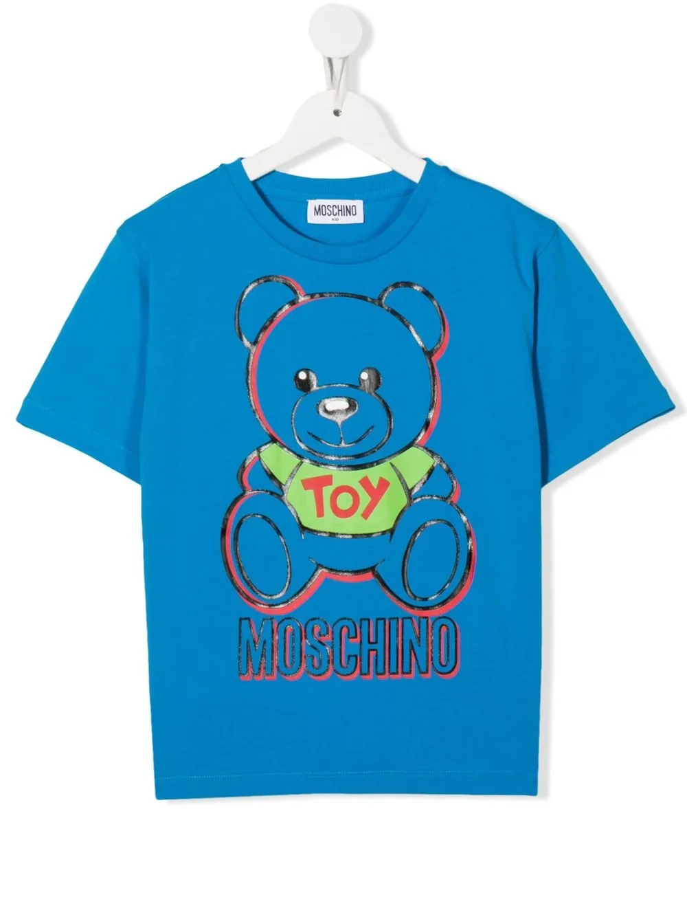 

Moschino Kids playera con logo estampado de osito - Azul