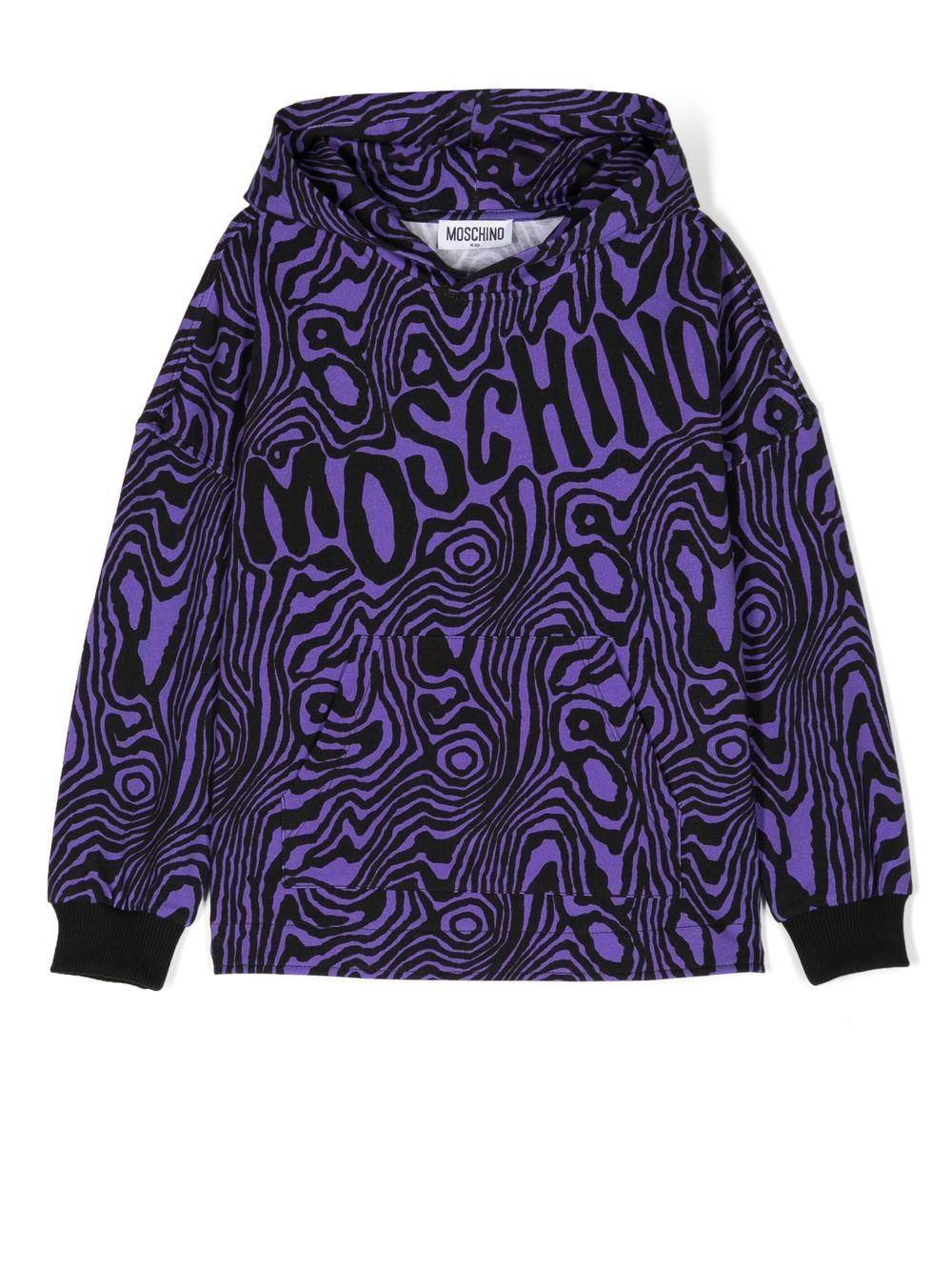 

Moschino Kids hoodie con logo estampado - Negro