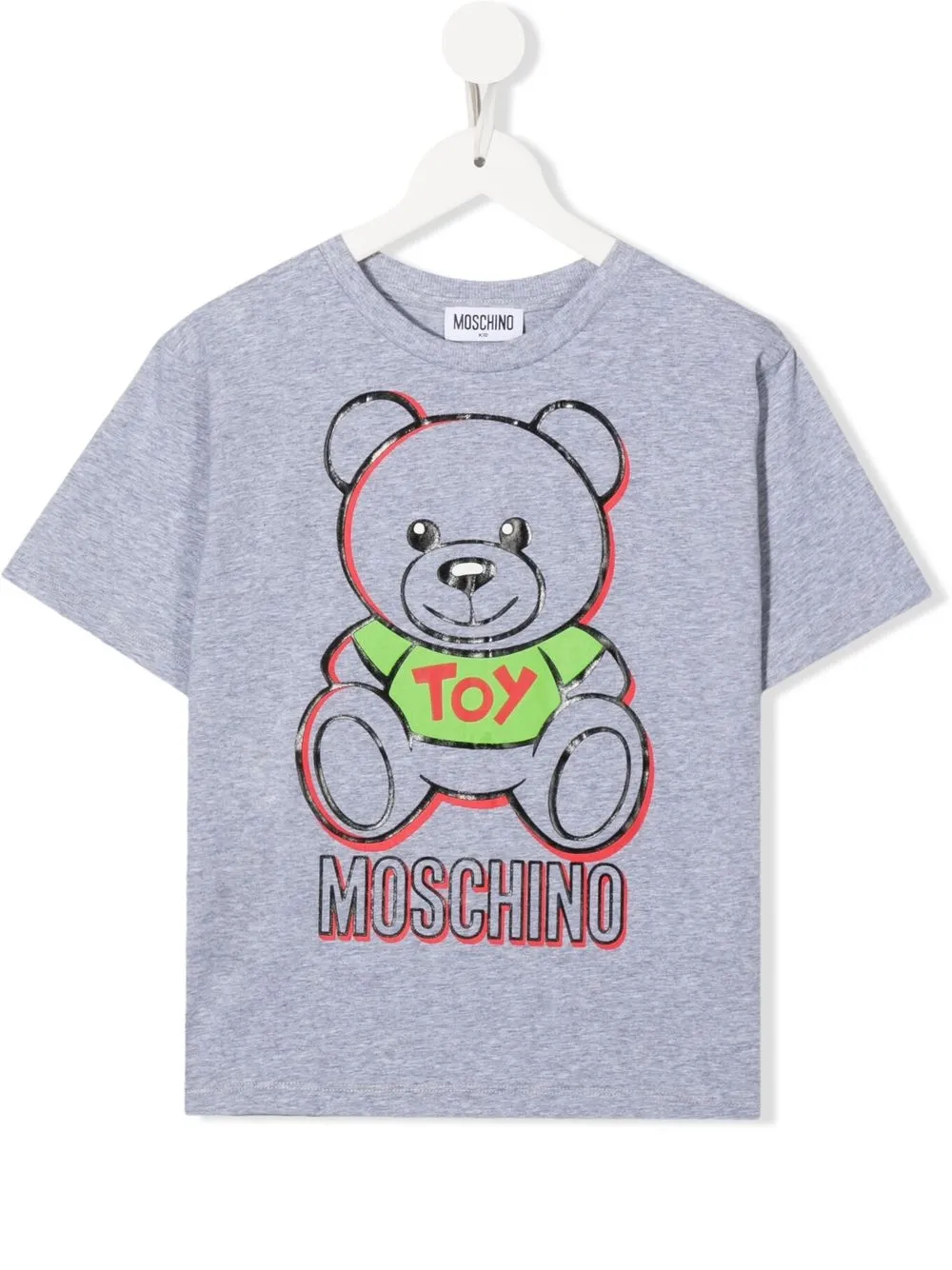 

Moschino Kids playera manga corta con logo estampado - Gris